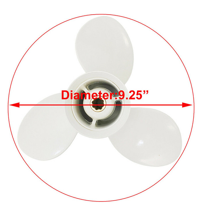 Boat Engine Aluminum Alloy Propeller 9 1/4x11-J for Yamaha 9.9HP 15HP Outboard Motor 9.25x11 63V-45943-10-00 63V-45943-00-EL