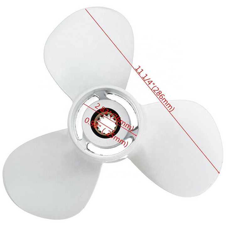 Boat Outboard Propeller for Yamah 25-60HP 11 1/4 x 14 Marine Propeller 13 Spline Tooth 663-45958-01-EL