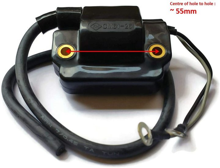 IP7469 YAMAHA 90HP IGNITION COIL 697-85570-10-00, 697-85570-11-00, 1988 90ETLG