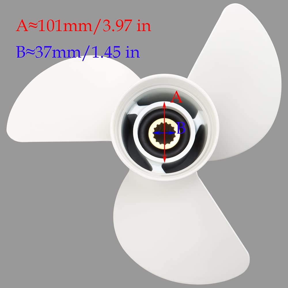 69W-45943-00-EL 3x11x15-G Outboard Motor Parts Heavy Duty Replace New Aluminum Propeller For B