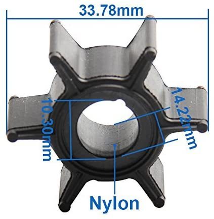 Boat Engine Water Pump Impeller 47-16154-3 369-65021-1 18-3098 for Mercury Mariner 2hp 2.5hp 3.3hp 4hp 5hp 6hp Outboard Motor