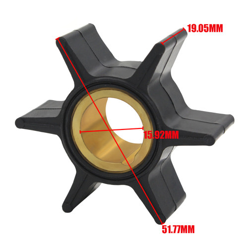 Outboard Engine Water Pump Impeller 47-89982 47-65958 388702 18-3052 for Mercury Quicksilver 20HP Boat Engines Aftermarket