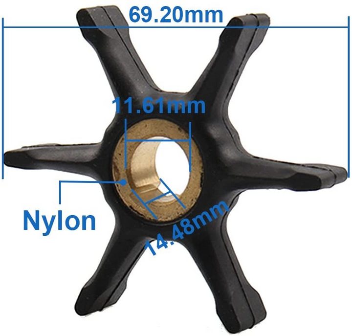 Outboard water pump impeller JOHNSON/ OMC/ EVINRUDE 375638 389642 775518 CEF 500351Mallory 9-45215 CEF 500351