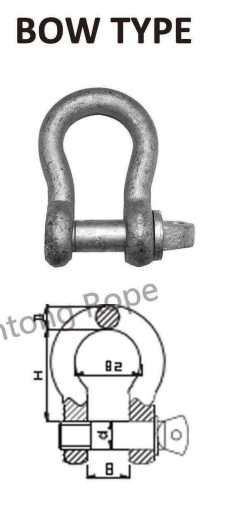 SHACKLES HOT DIPPED GALVANIZED