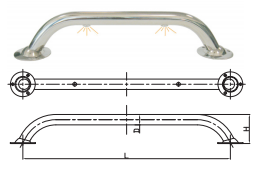 HAND RAIL AISI316 WITH LED LIGHT