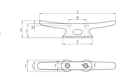 DOCK CLEAT,HEX HEAD,HOT DIPPED GALVANIZED