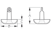 MUSHROOM OM ANCHOR,PVC COATED