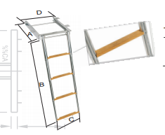 Telescopic Ladder AISI316,For Under Platform