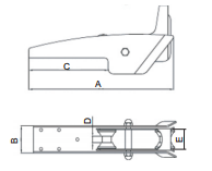 BOW ROLLER AISI316,WITH MOVEABLE ROLLERATE