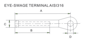 EYE-SWAGE TERMINAL AISI316