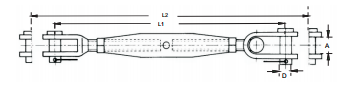 RIGGING SCREW AISI316,TOGGLE/JAW