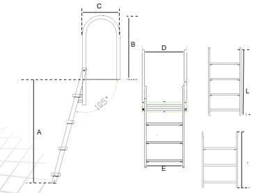 LIFTUP DOCK LADDER