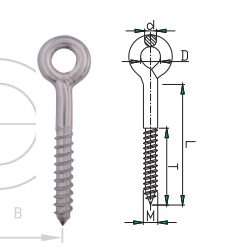 EYE-BOLT WITH WOOD SCREW