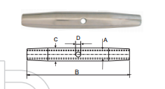 RIGGING SCREW BODY,AISI316