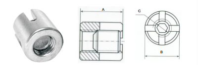 WIRE-CROSS-CLAMP AISI316,OPEN BASE