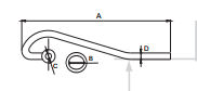 J-HOOK AISI316,WITH RING