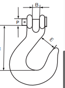 CLEVIS SLIP HOOK WITH JAW AND PIN