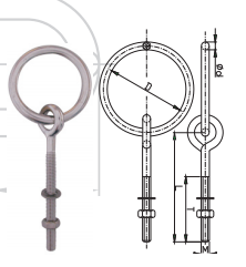 RING BOLT WITH NUT&WASHER