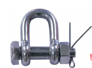 D-SHACKLE AISI316,WITH HEXAGON COUNTER NUT