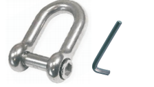 ND-SHACKLE AISI316,HEXAGO PIN