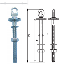 EYE-BOLT WITH FLAT HEAD