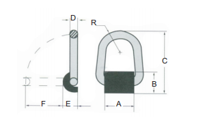 LIFTING LINK,WELD ON,G80