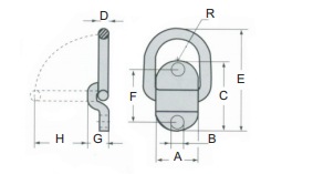 LIFTING LINK,BOLT,G80