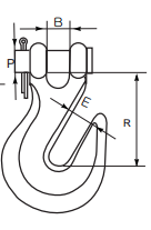 CLEVIS GRAB HOOK WITH JAW AND PIN