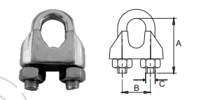 WIRE-ROPE-CLIPS AISI316