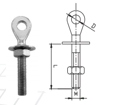 EYE-BOLT WITH FLAT HEAD SHORT TYPE