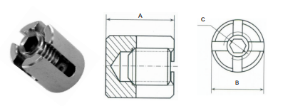 WIRE-CROSS-CLAMP AISI316,CLOSED BASE