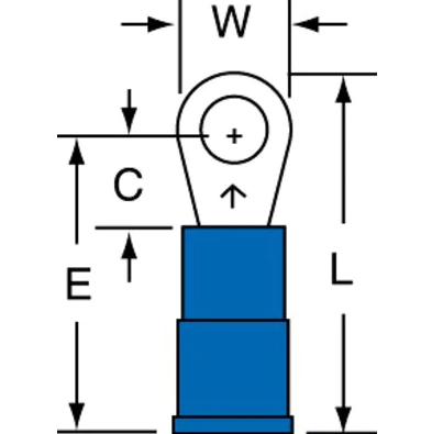 Nylon insulation terminal MNG14-6R/SX