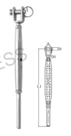 S0272 Rigging Screw Jaw/Wire Rope Terminal Welded Form