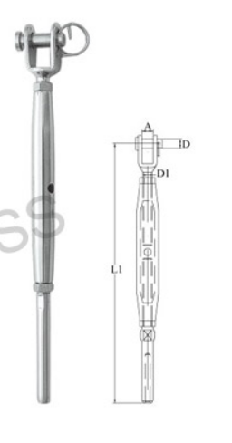 S9272 Mini Rigging Screw Jaw/Wire Rope Terminal Welded Form