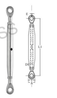 S0279 Rigging Screw Eye/Eye