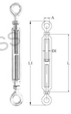 S5095 Turnbuckle With Lock Nuts Eye/Eye