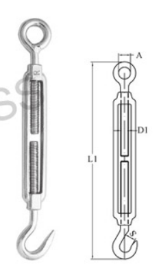 S0231 Turnbuckle JIS Type Hook/Eye