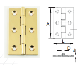 Brass Hinges,polished+chromed