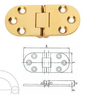 Brass Counter Hinges,polished+chormed