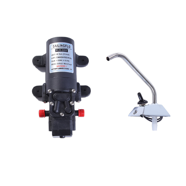 Rv Electric Faucet 12v Inline Galley Pump Set