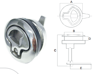 HATCH LATCH AISI316,CASTED