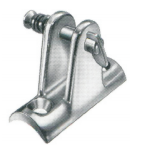 RAIL HINGE 90° AISI316,WITH SPRINGPIN,CONCAVE BASE