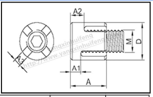 Cross clip + threaded hole