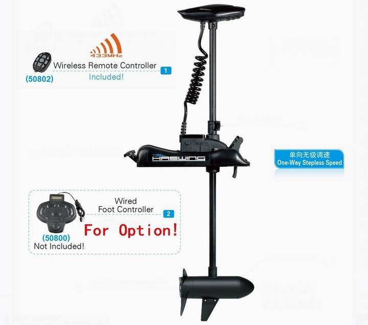 50718D-149_B Haswing Cayman-B 80 lbs remote control bow mount electric trolling motor