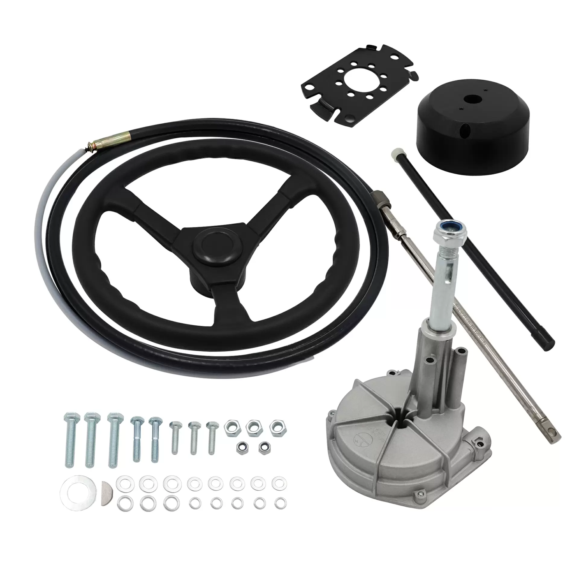 Outboard rotary steering kit turbine steering system