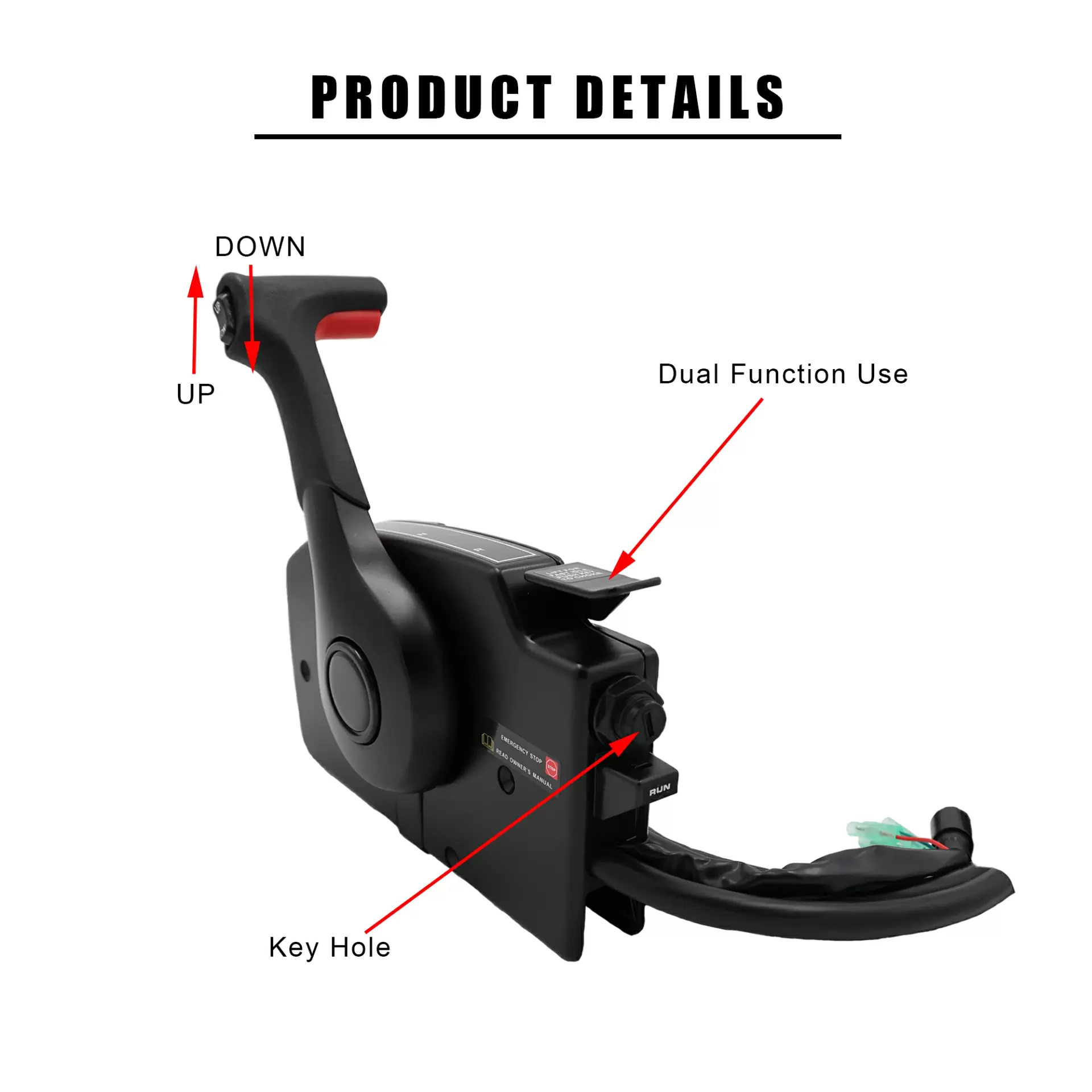 Outboard remote control box for Mercury Engine