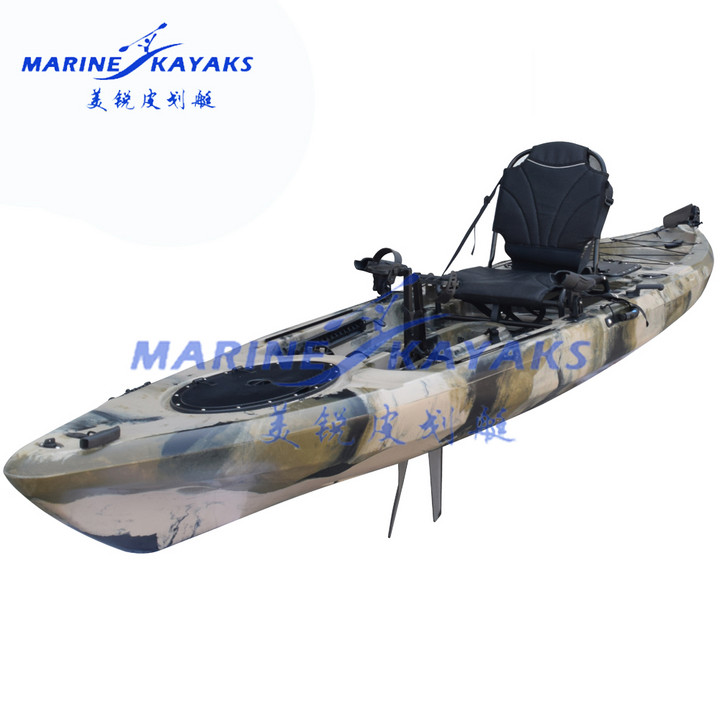 Plastic LLDPE canoe sit on top watersports flap fin drive fishing pedal kayak for sale