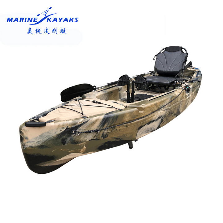plastic sit on top flap fin fishing sport boat pesca con foot kayak pedal drive for sale