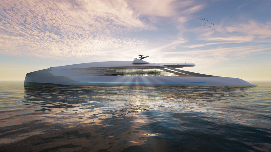 The Floating Oasis: 3deluxe Launched the First Zero-Emission Superyacht