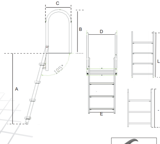 LIFTUPDOCK LADDER